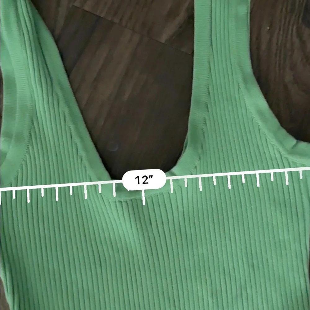 Lovers and friends Amelia ribbed midi dress green - Picture 4 of 7